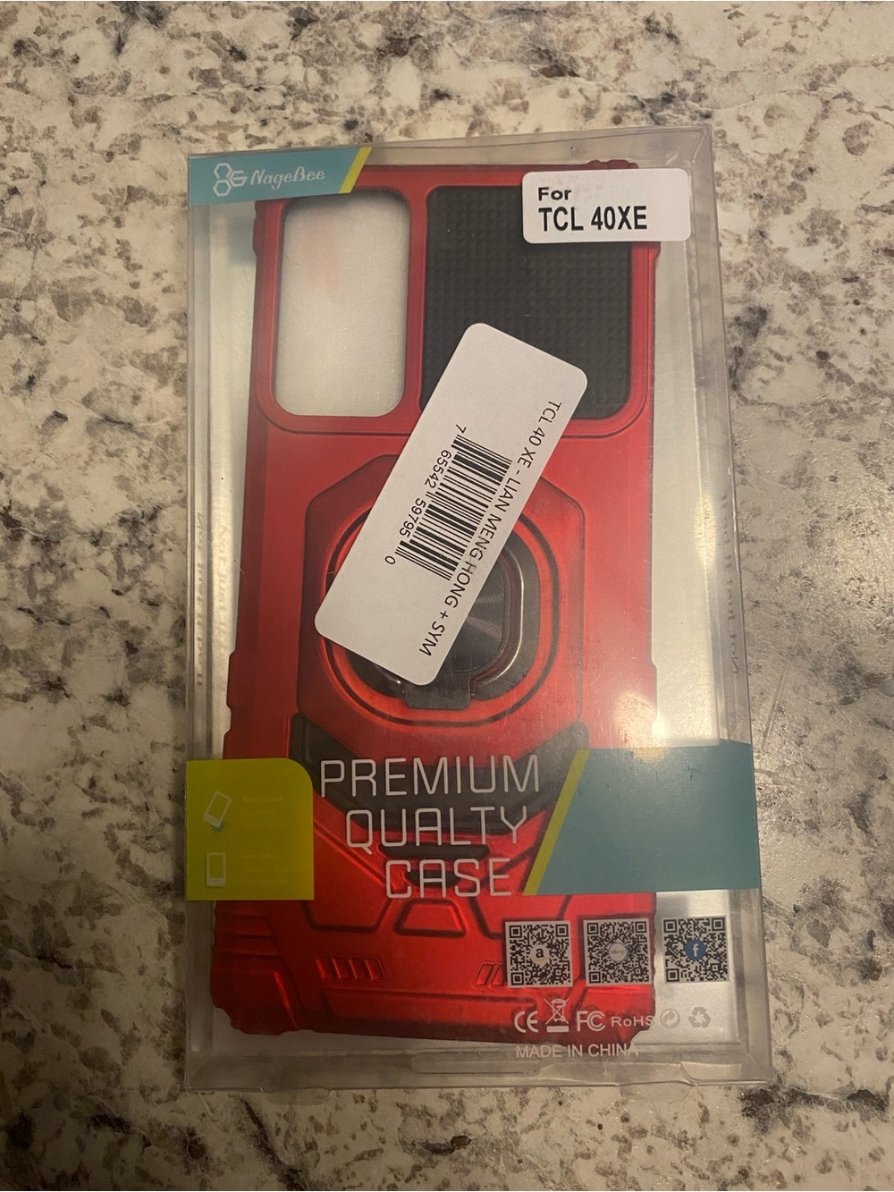 TCL Red Protective Ring Stand Case